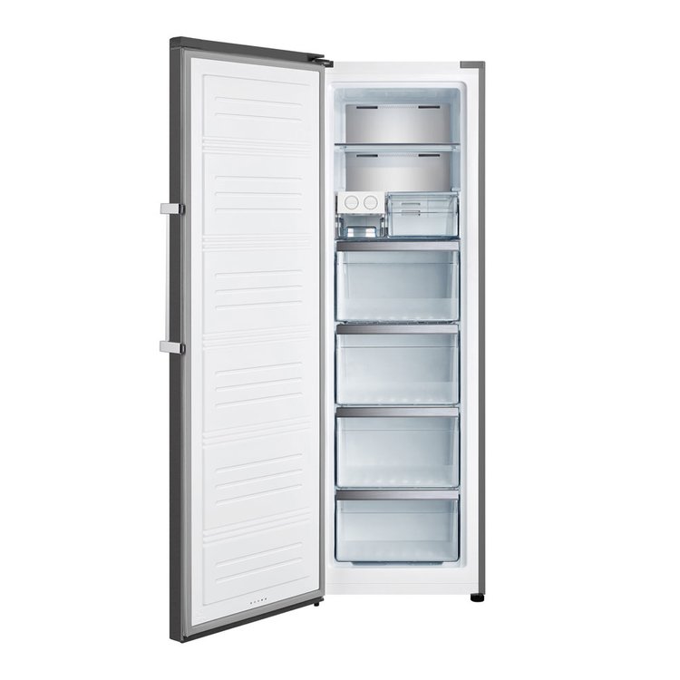 Teknix TH60TNFX, 274L Single Door Freezer, Total No Frost, Brushed Steel