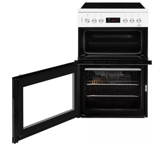 Beko KDC653W Ceramic Electric Cooker with Double Oven, White, A Rated