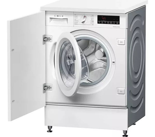 Bosch WIW28502GB Series 8 Integrated Washing Machine, 8kg, 1400 Spin, White, C Rated