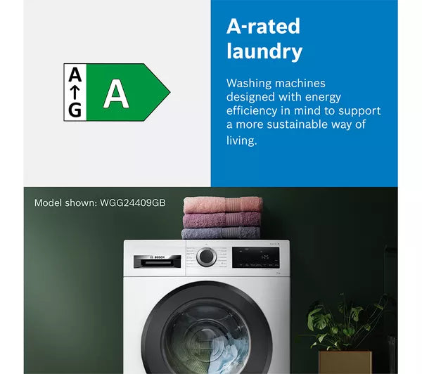 Bosch WGB256A1GB Series 8 i-Dos Washing Machine, 10kg, 1400 Spin, White, A Rated