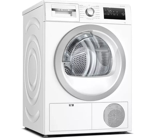 Bosch WTN83203GB Series 4 Condenser Tumble Dryer, 8kg, White, B Rated