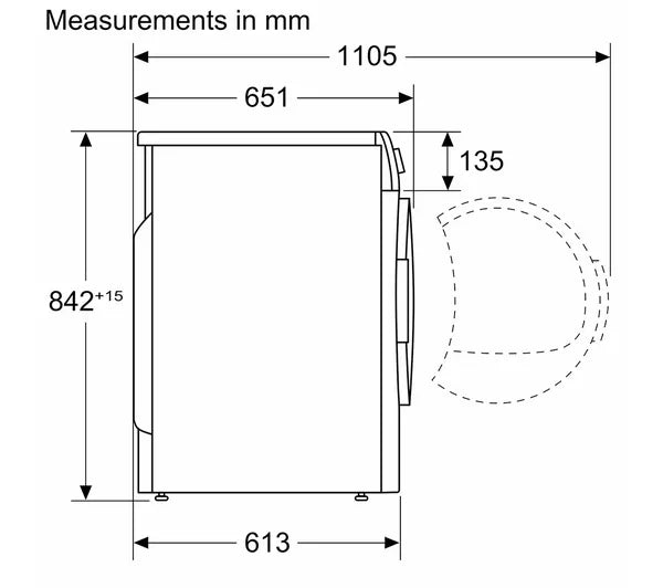 Bosch WQB246C9GB Series 8 Heat Pump Tumble Dryer, 9kg, White, A+++ Rated