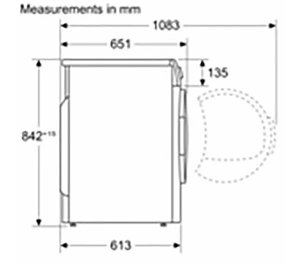 Bosch WTN83202GB Series 4 Condenser Tumble Dryer, 8kg, White, B Rated