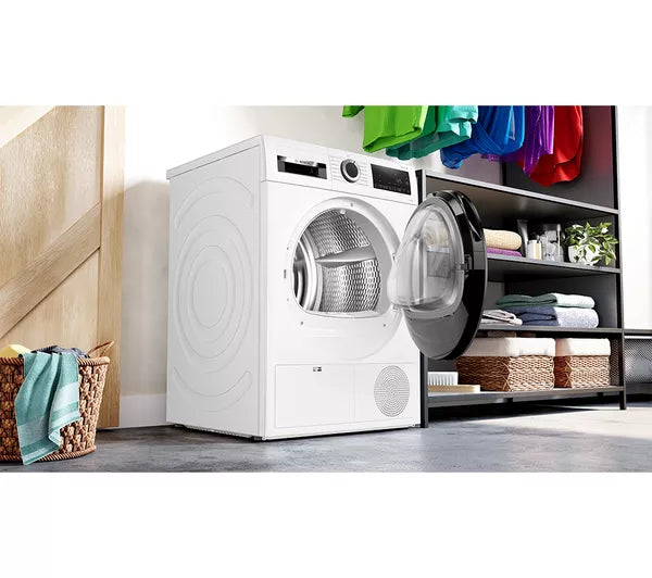 Bosch WPG23108GB Series 6 Condenser Tumble Dryer, 8kg, White, B Rated