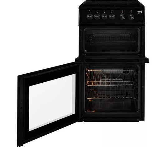 Beko KDC5422AK Ceramic Electric Cooker with Separate Grill, Black, A Rated
