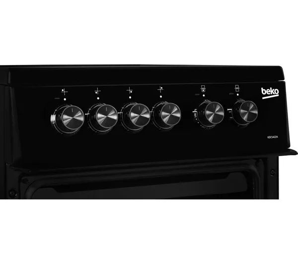 Beko KDC5422AK Ceramic Electric Cooker with Separate Grill, Black, A Rated