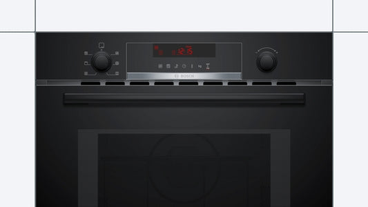 Bosch Series 4 Built-In Compact Microwave with Hot Air 60x45cm - Black