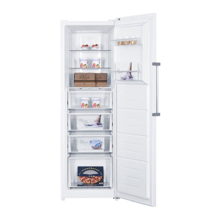 Teknix T60FNF2W, 274L Single Door Freezer, Frost Free, White