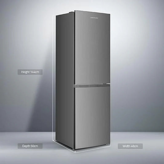 Cookology CFF1425050IX/E 48Cm Silver 50/50 Fridge Freezer 144Cm High