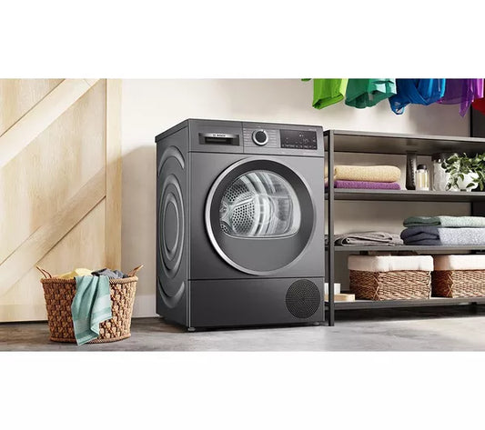 Bosch WQG245R9GB Series 6 Heat Pump Tumble Dryer, 9kg, Grey, A++ Rated