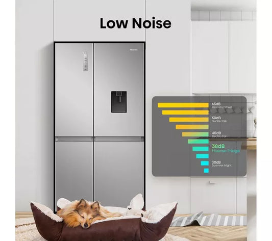 HISENSE PureFlat RS840N4WCE American-Style Smart Fridge Freezer - Stainless Steel