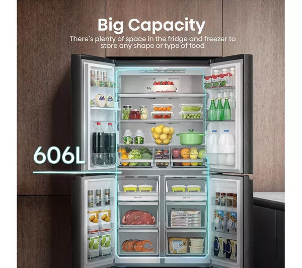 Hisense American fridge freezer black RQ758N4SWFE