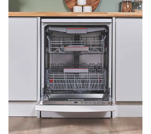 Bosch SMS6TCW01G Series 6 Dishwasher, 14 Place Settings, White, A Rated
