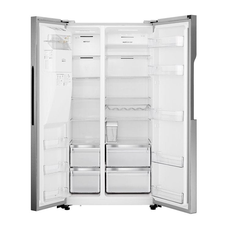 Teknix THSBS1791INX - Silver American Frost Free Fridge Freezer
