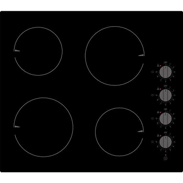 Teknix BITK6KNC 60cm Ceramic Hob with knobs