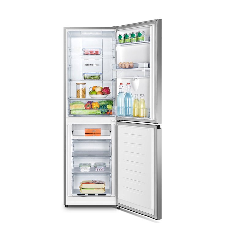 Teknix FFH1825WSE 256litre Fridge Freezer Frost Free Water Dispenser SILVER