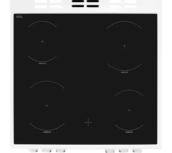 Beko KDC653W Ceramic Electric Cooker with Double Oven, White, A Rated