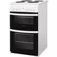 Indesit ID5E92KMW/UK Solid Plate Electric Cooker with Separate Grill, White, A Rated