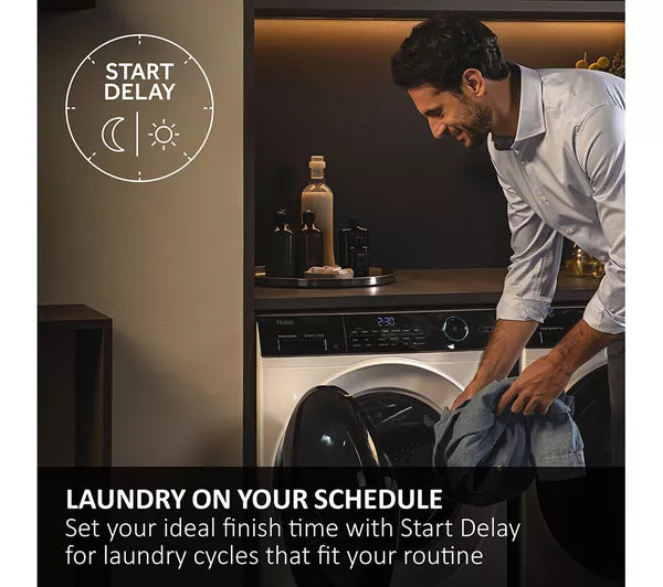HAIER I-Pro Series 5 HW100-B14959U1 WiFi-enabled 10 kg 1400 rpm Washing Machine - White