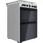 Indesit ID67G0MCX/UK Gas Cooker with Double Oven, Silver, A+ Rated
