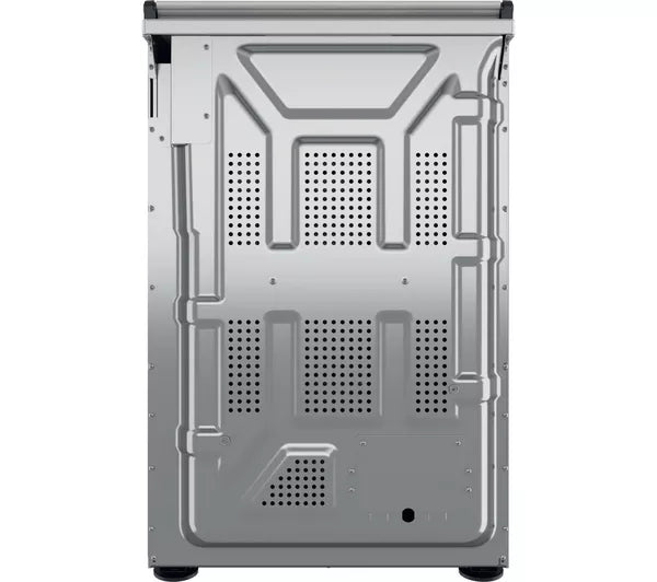 Indesit ID67G0MCX/UK Gas Cooker with Double Oven, Silver, A+ Rated
