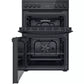Indesit ID67V9KMB/UK Ceramic Electric Cooker with Double Oven, Black, A Rated