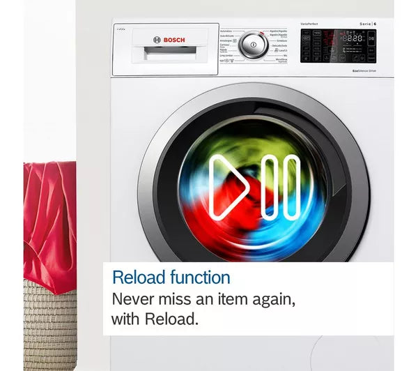Bosch WIW28502GB Series 8 Integrated Washing Machine, 8kg, 1400 Spin, White, C Rated