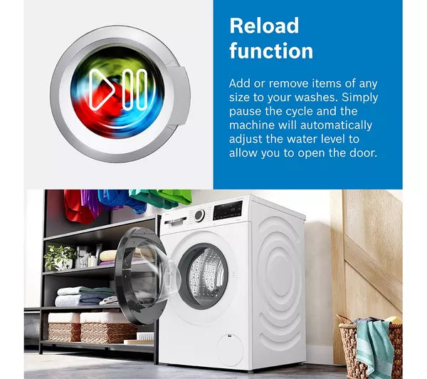 Bosch WGG254F0GB Series 6 i-Dos Washing Machine, 10kg, 1400 Spin, White, A Rated
