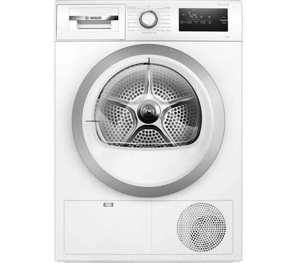 Bosch WTN83203GB Series 4 Condenser Tumble Dryer, 8kg, White, B Rated