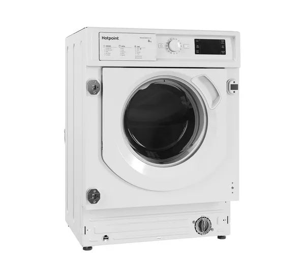Hotpoint BIWMHG91485UK Integrated Washing Machine, 8kg, 1400 Spin, White, B Rated