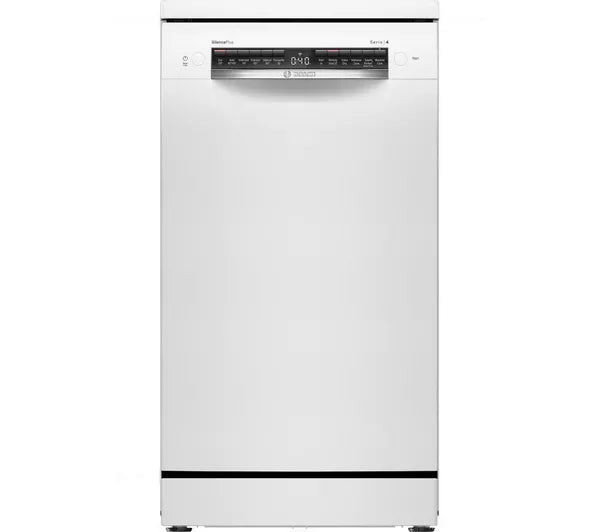 Bosch SPS4HMW49G Series 4 Slimline Dishwasher, 10 Place Settings, White, E Rated