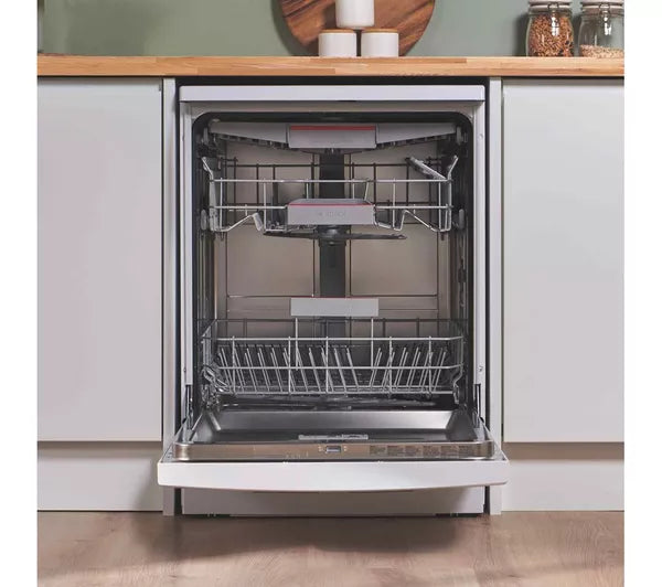 Bosch SMS6ZCW10G Series 6 Dishwasher, 14 Place Settings, White, B Rated