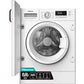 Hisense WD3M841BWI Integrated Washer Dryer, 8kg/6kg, 1400 Spin, White, B Rated