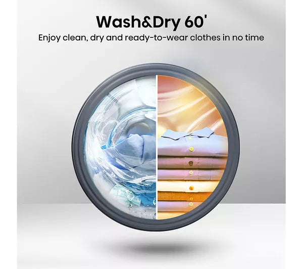 Hisense WD3M841BWI Integrated Washer Dryer, 8kg/6kg, 1400 Spin, White, B Rated