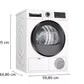 Bosch WPG23108GB Series 6 Condenser Tumble Dryer, 8kg, White, B Rated
