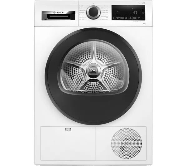 Bosch WPG23108GB Series 6 Condenser Tumble Dryer, 8kg, White, B Rated