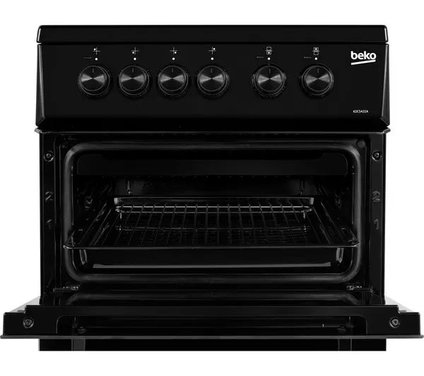 Beko KDC5422AK Ceramic Electric Cooker with Separate Grill, Black, A Rated