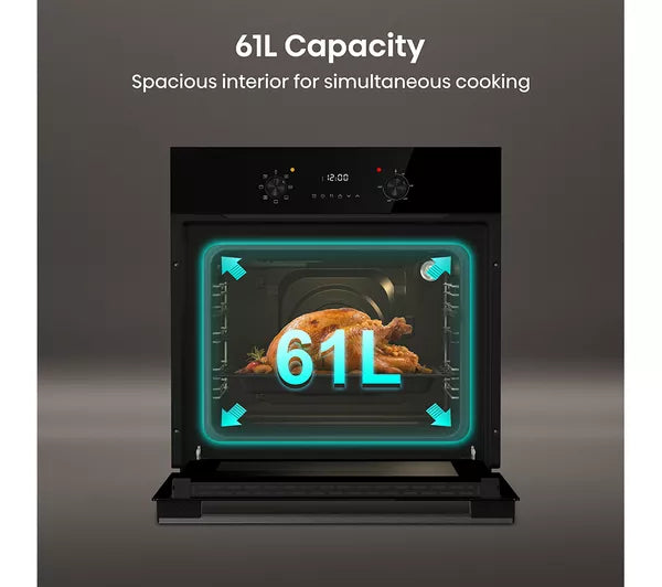 Hisense BI62220ABGUK Built In Electric Single Oven - Black - A Rated