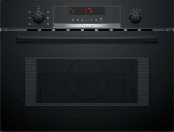 Bosch Series 4 Built-In Compact Microwave with Hot Air 60x45cm - Black