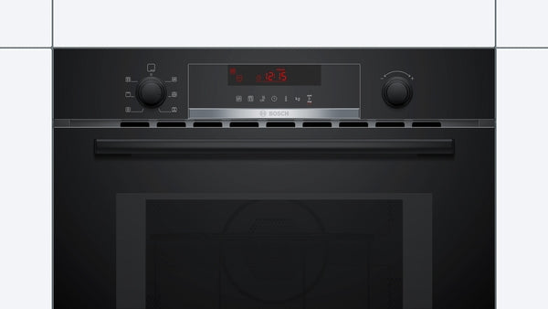Bosch Series 4 Built-In Compact Microwave with Hot Air 60x45cm - Black