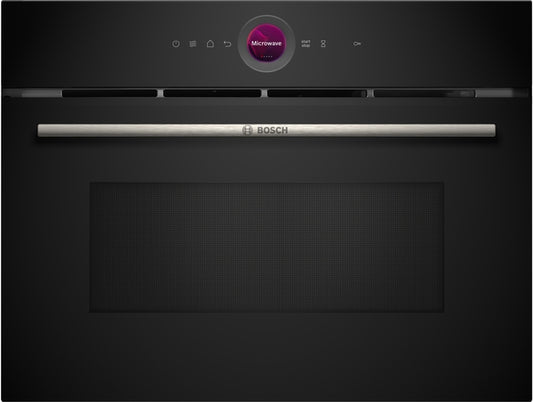 Bosch Series 8 Built-In Compact Microwave 60x45cm - Black