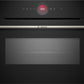 Bosch Series 8 Built-In Compact Oven with Microwave 60x45cm - Black