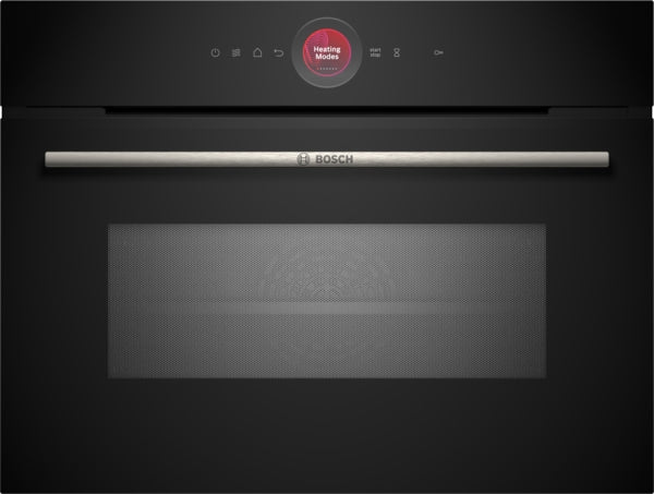 Bosch Series 8 Built-In Compact Oven with Microwave 60x45cm - Black