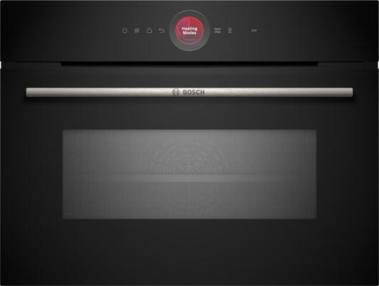 Bosch Series 8 Built-In Compact Oven with Microwave 60x45cm - Black