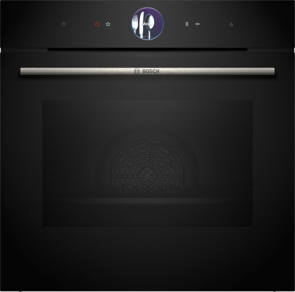 Bosch Series 8 Built-In Electric Single Oven with Steam & Air Fry - Black - A+ Rated