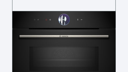 Bosch Series 8 Built-In Compact Oven with Microwave 60x45cm - Black (4D Hotair)