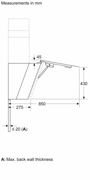 Bosch Series 8 Wall-Mounted Inclined Cooker Hood 90cm - Black Glass