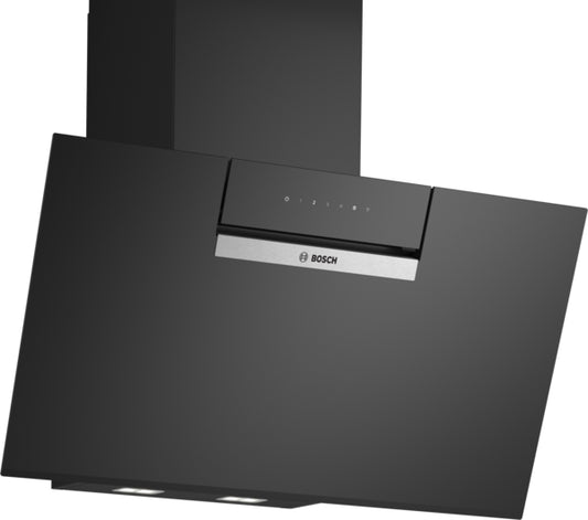 Bosch Series 4 Wall-Mounted Angled Glass Cooker Hood 80cm - Black