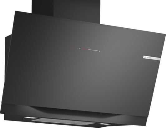 Bosch Series 8 Wall-Mounted Inclined Cooker Hood 90cm - Black Glass