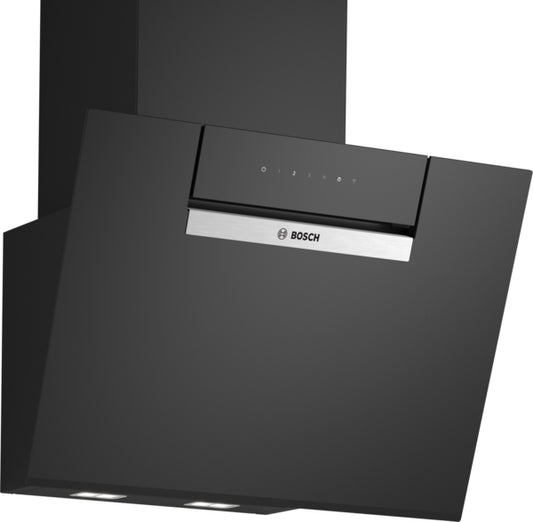 Bosch Series 4 Wall-Mounted Angled Glass Cooker Hood 60cm - Black